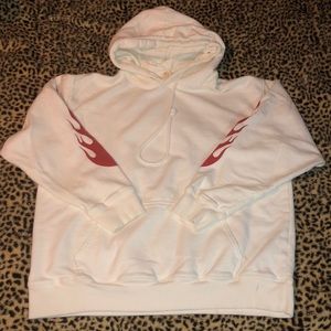 JOHN GALT/BRANDY MELVILLE  FLAME PULLOVER HOODIE